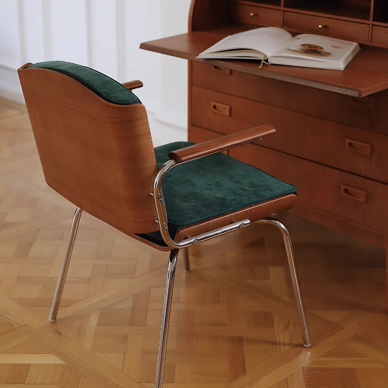 Vintage Wood Plated Iron Dining Chair
