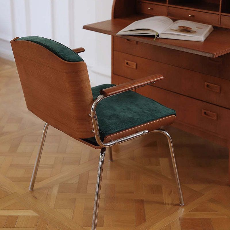 Vintage Wood Plated Iron Dining Chair