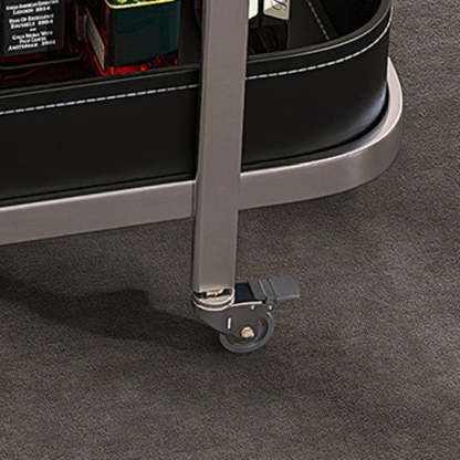 Luxury Rectangular Leather Steel Coffee Table — Coffee