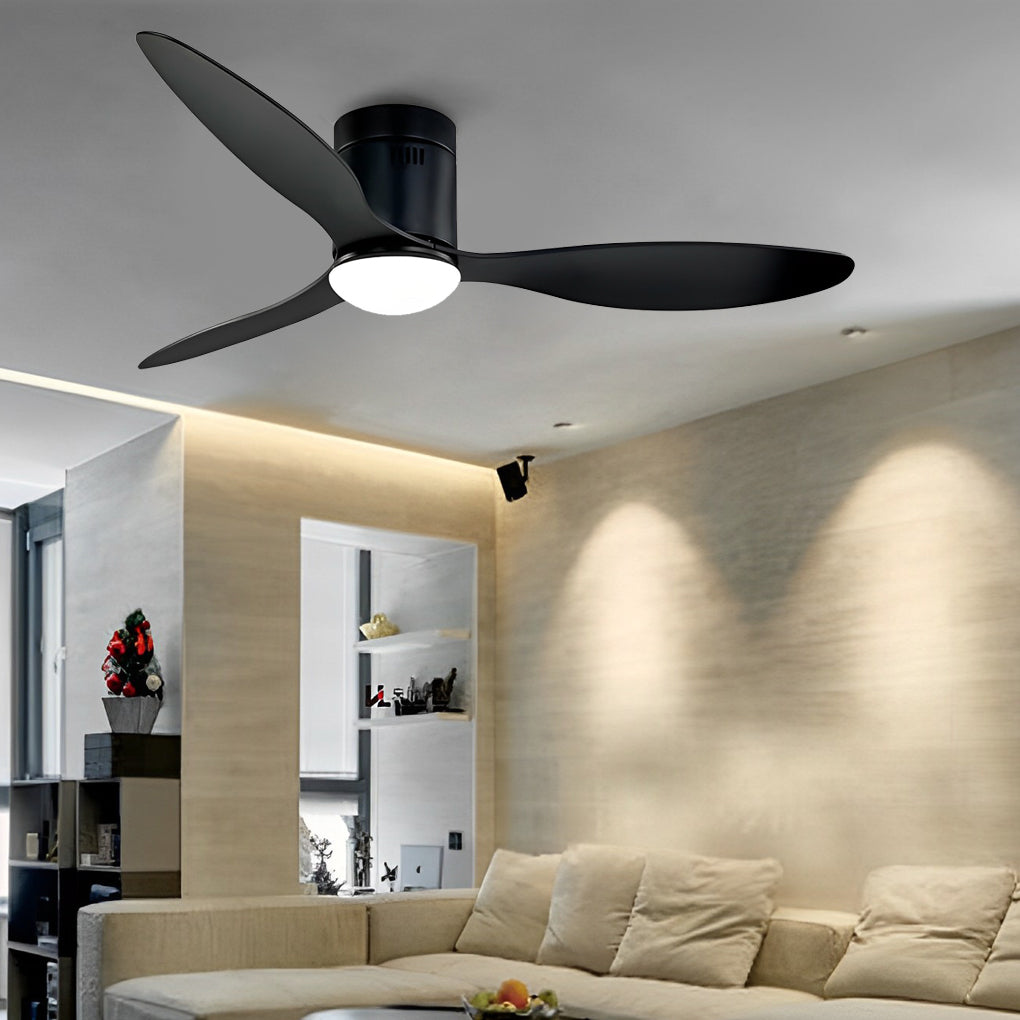 3-Blade Mute Dimmable LED Remote Modern Fan