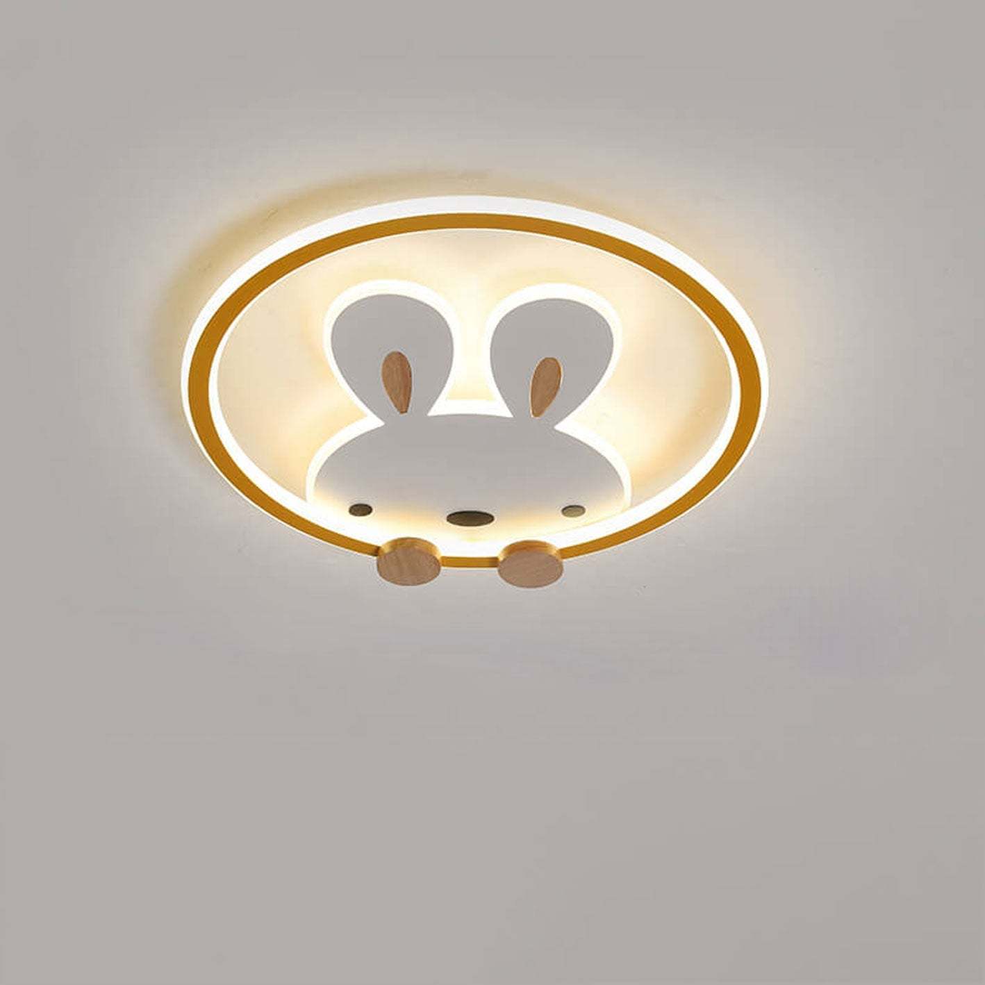 Modern Cartoon Rabbit LED Flush Mount Light