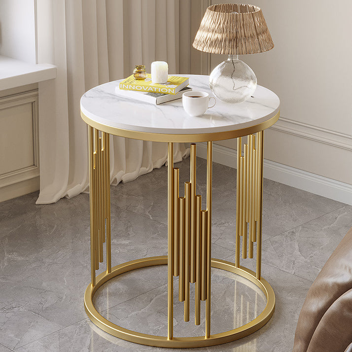 Scandinavian Rock Slab Carbon Steel End Table