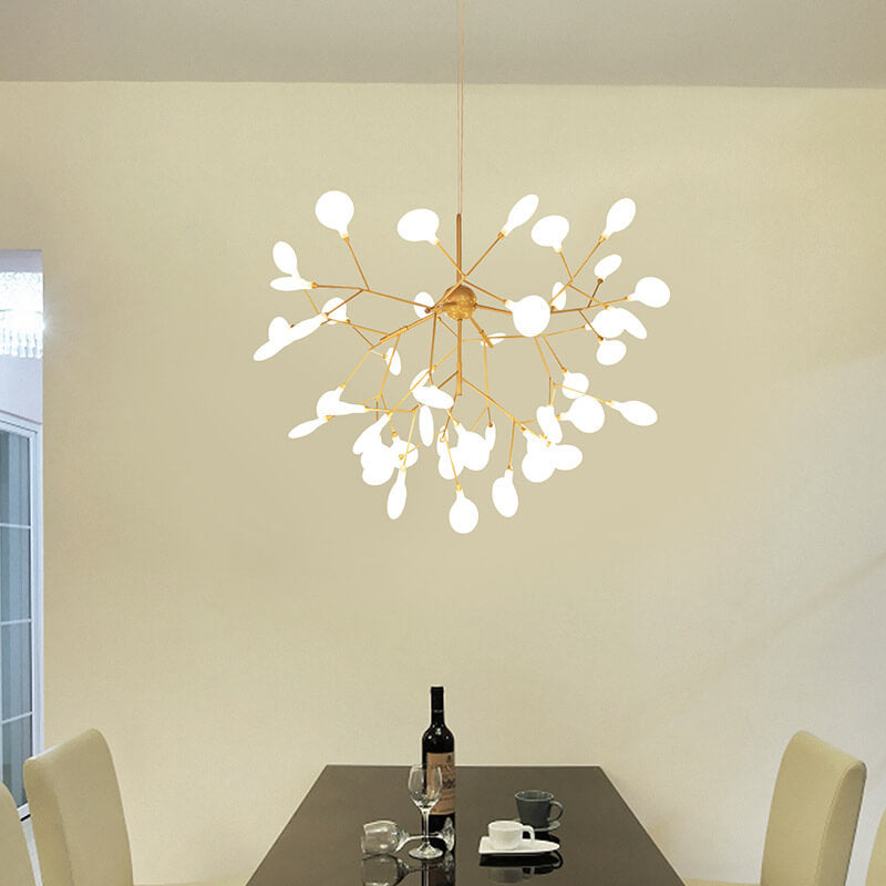 Modern Metal Branch Firefly LED Chandelier