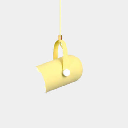 Macaron Metal Cylinder Spotlight Adjustable Pendant Light