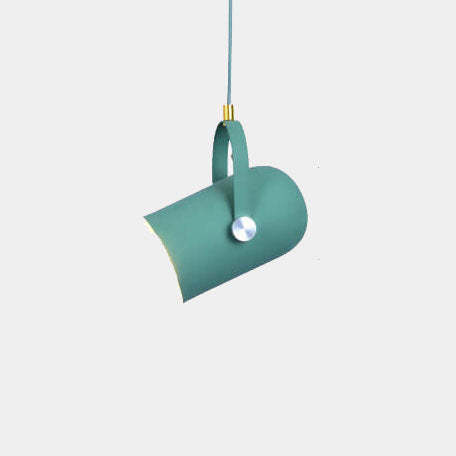 Macaron Metal Cylinder Spotlight Adjustable Pendant Light
