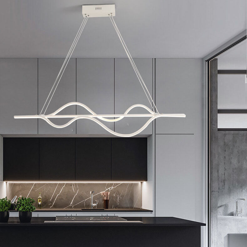 Minimalist Lines LED Island Chandelier