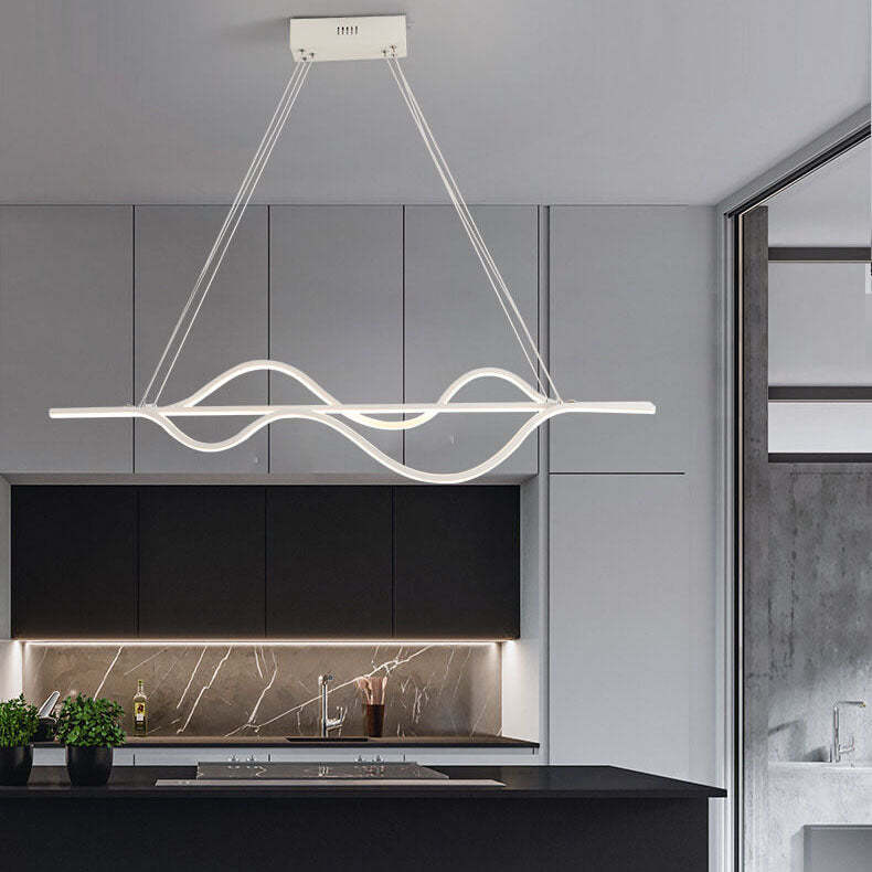 Minimalist Lines LED Island Chandelier