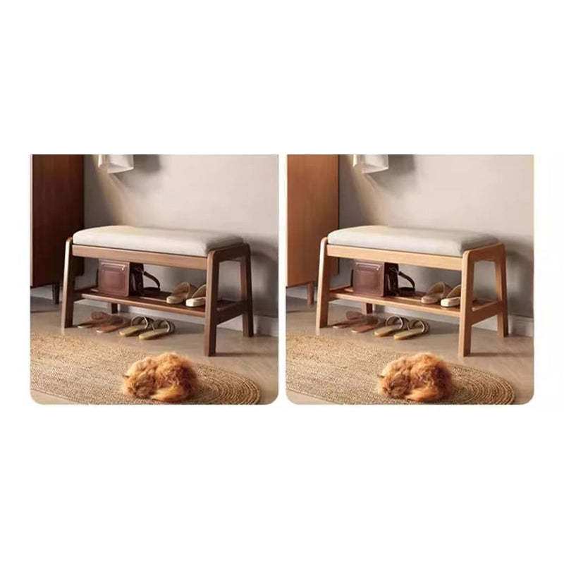 Scandinavian Tech Cloth Wood 1-Shelf Shoe Storage