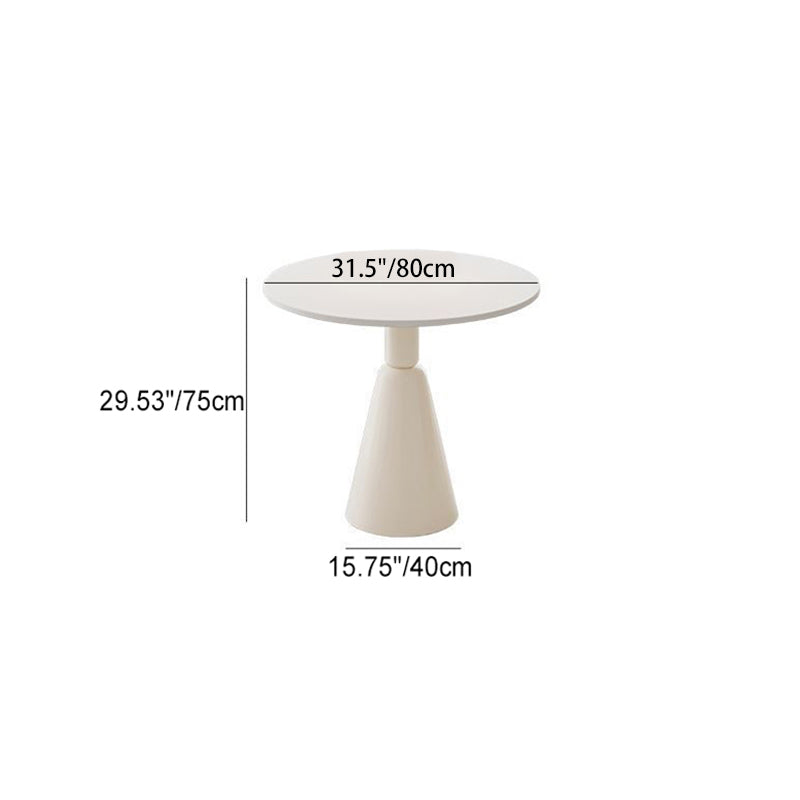 Minimalist Conical Rock Slab Iron Dining Table