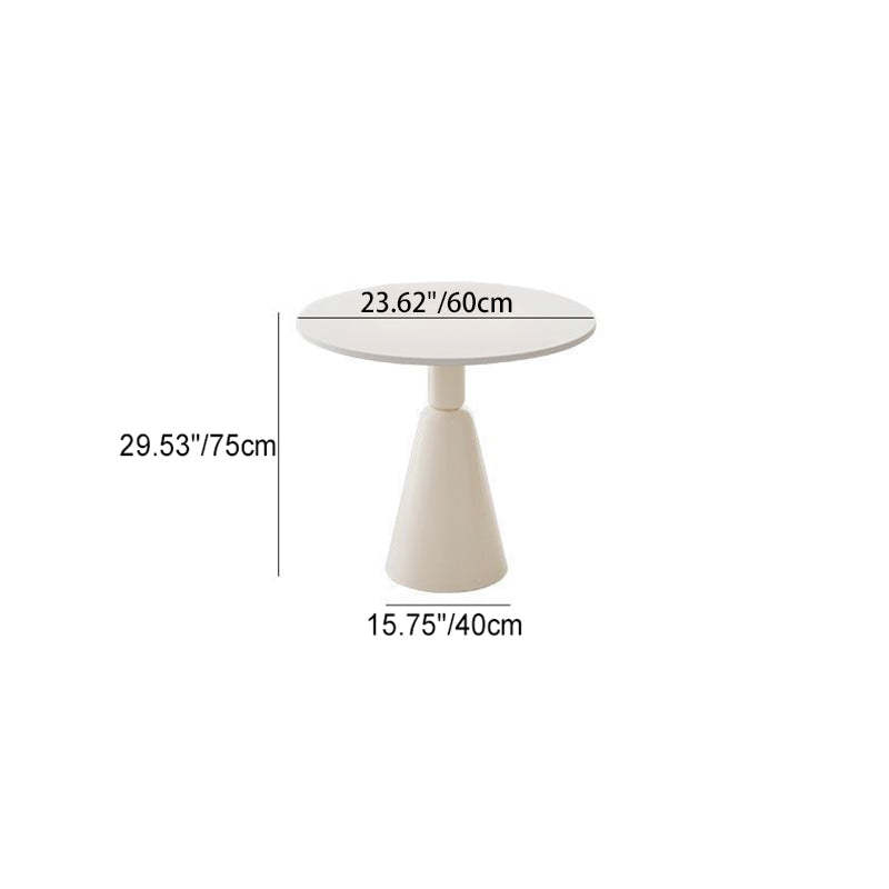 Minimalist Conical Rock Slab Iron Dining Table