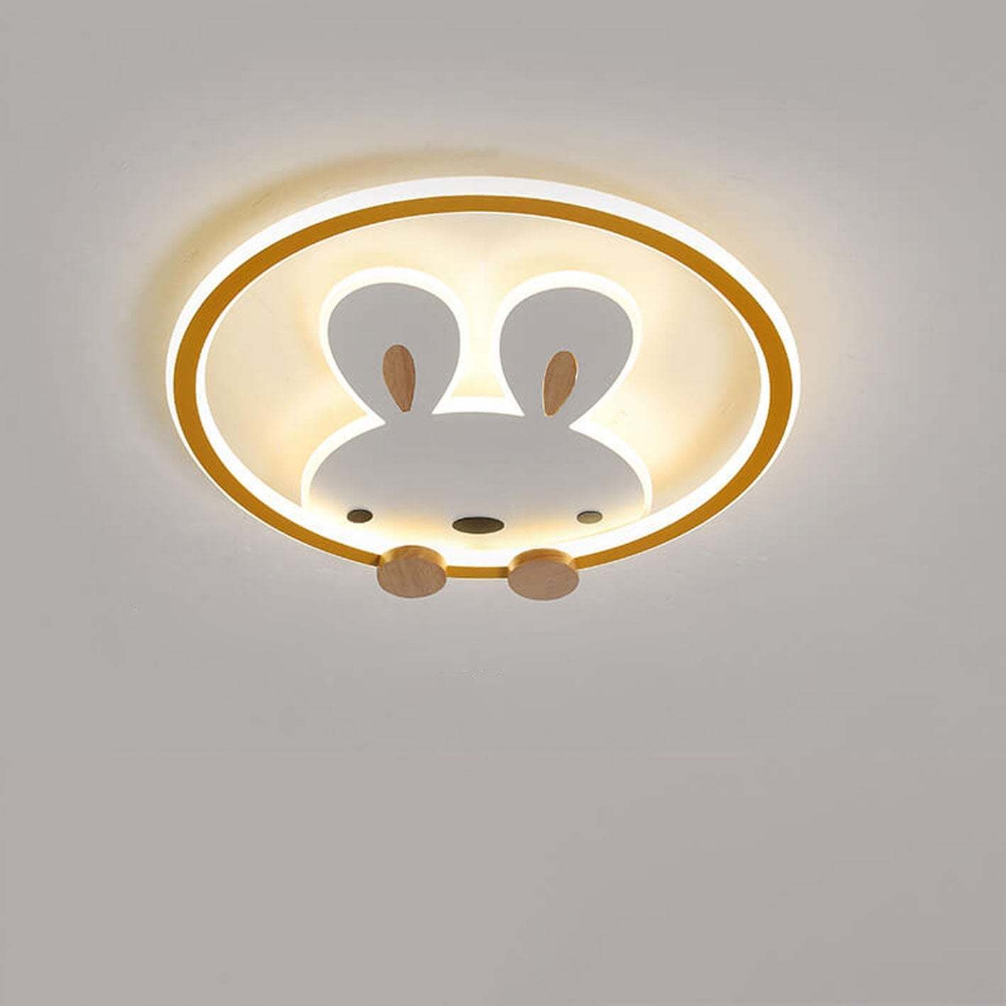 Modern Cartoon Rabbit LED Flush Mount Light