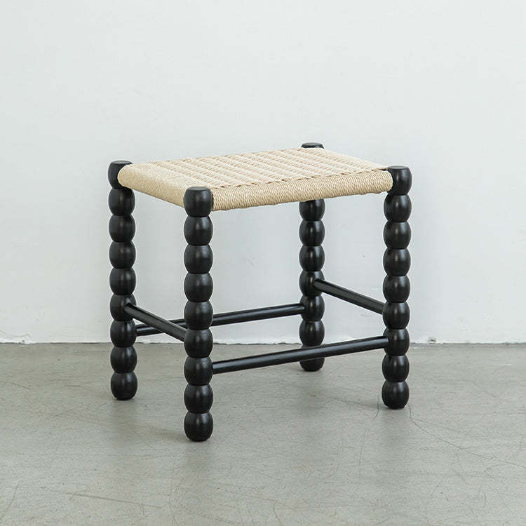 Vintage Gourd Wood Rope Stool