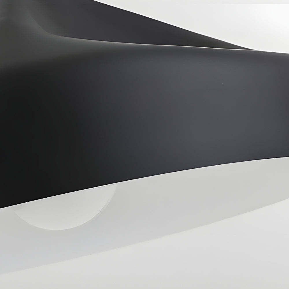 Pleat Box LED Black White Aluminum Pendant Light