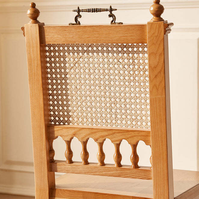 Vintage Wood Rattan Chair