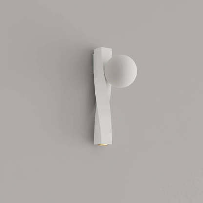 Nordic Minimalist Cream Plastic Long Sphere Wall Sconce