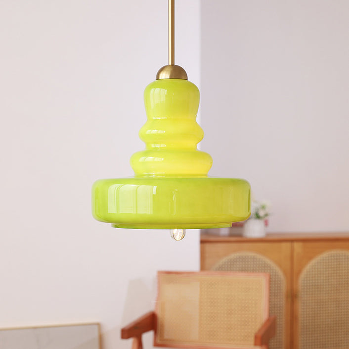 Modern colorful gourd iron pendant lighting — White / 220V-240V (UK/AU)