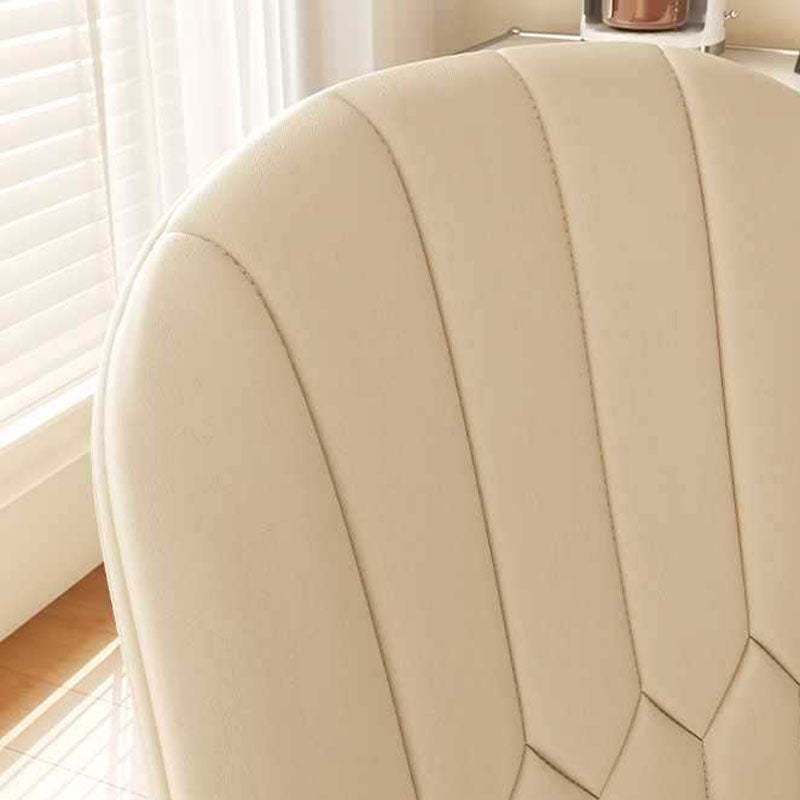 Modern Microfiber Leather Steel Dining Chair