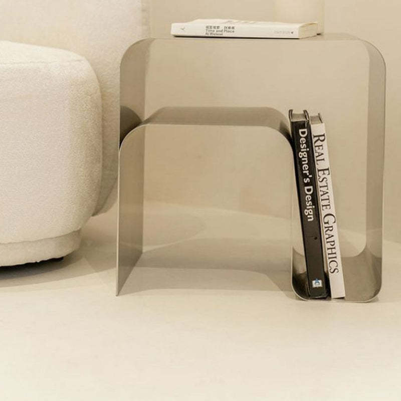 Minimalist Curved Steel Side Table
