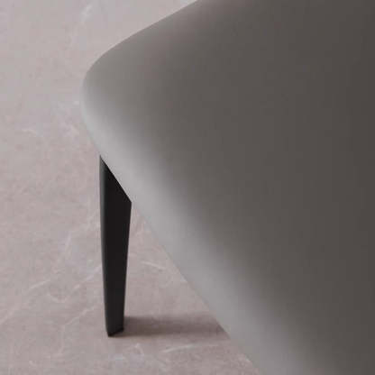 Minimalist Microfiber Leather Steel Dining Chair