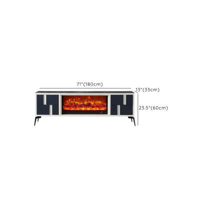 Modern Stone TV Stand with Fireplace