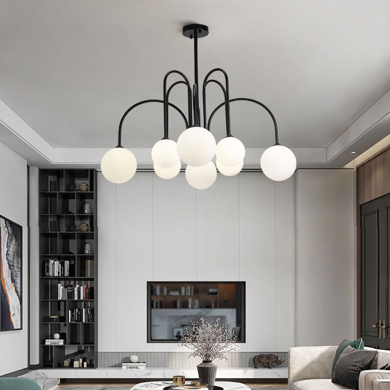 Glass Ball Arch Chandelier