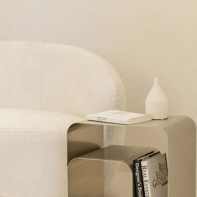 Minimalist Curved Steel Side Table