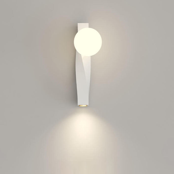 Nordic long sphere cream wall sconces — 11.81" H x 3.94" W / Red / 220V-240V (UK/AU