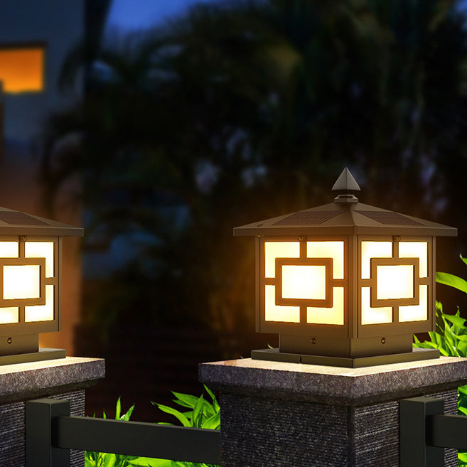 Chinese Solar Acrylic Square Lantern LED Landscape Light