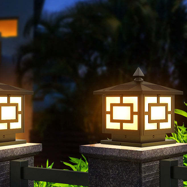 Chinese Solar Acrylic Square Lantern LED Landscape Light