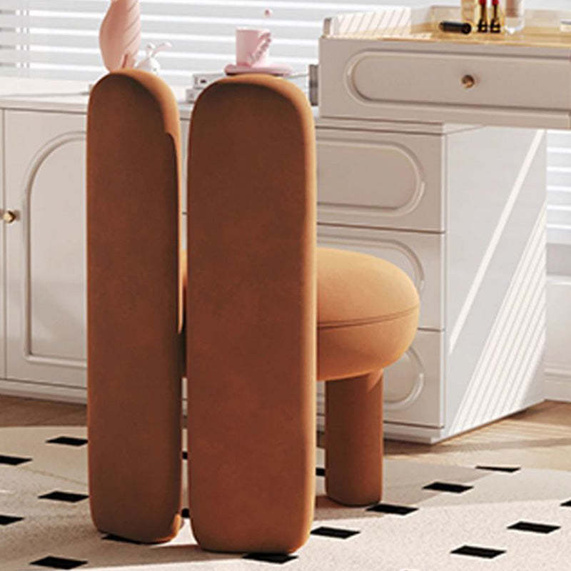 Nordic Velvet Rabbit-Ear Vanity Stool