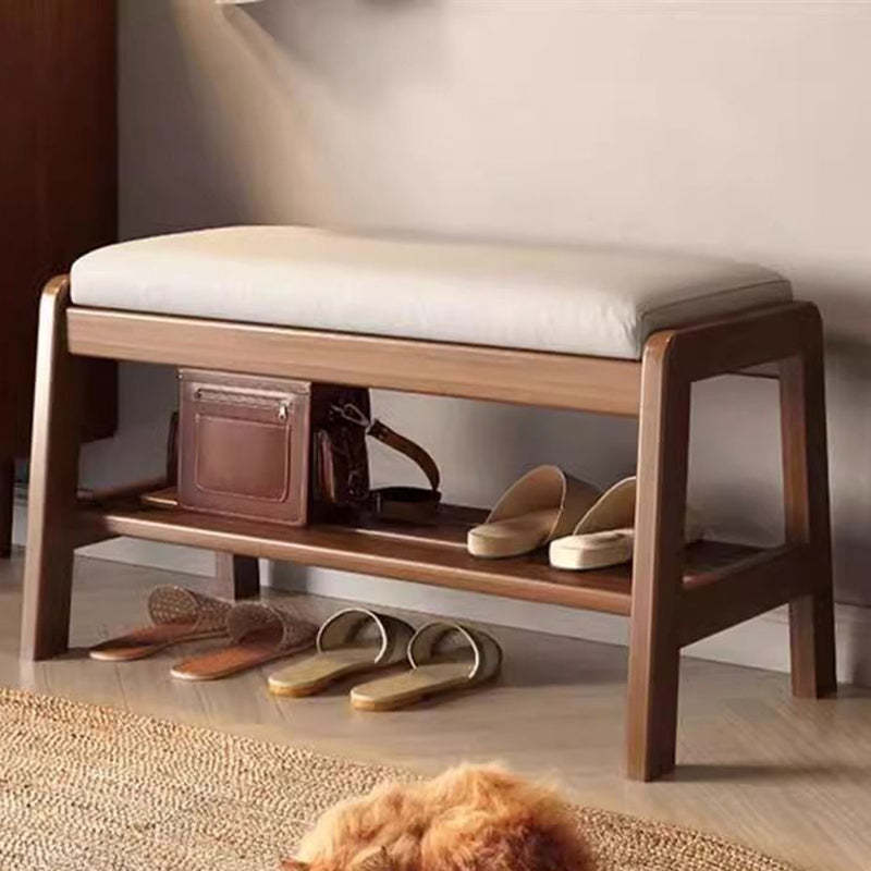 Scandinavian Tech Cloth Wood 1-Shelf Shoe Storage