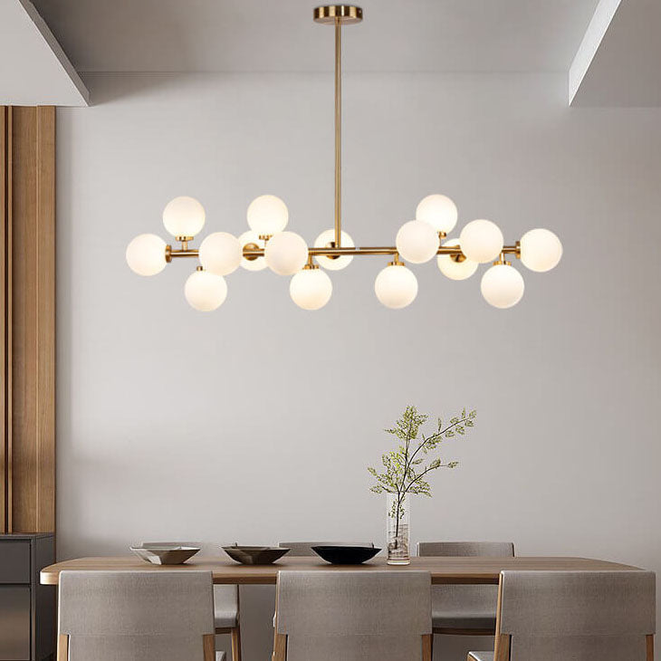 Nordic Magic Bean Glass Ball Island Chandelier