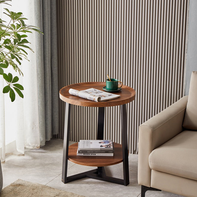 Nordic Round Iron 2-Tier Coffee Table