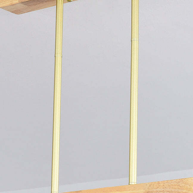 Nordic Solid Wood Cone Glass Island Chandelier