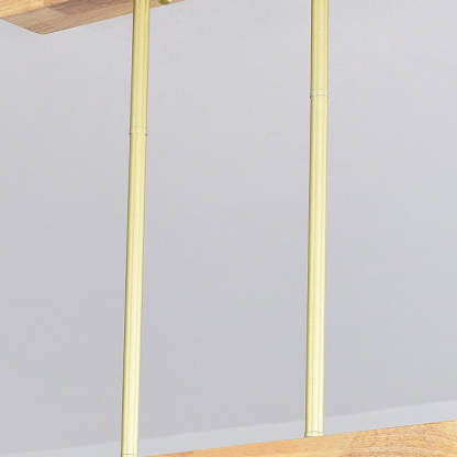 Nordic Solid Wood Cone Glass Island Chandelier