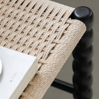 Vintage Gourd Wood Rope Stool