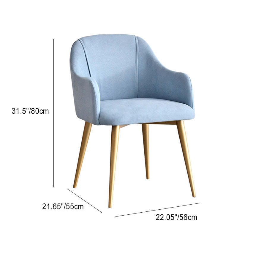 Nordic Curve Fabric Upholstered Dining Chair
