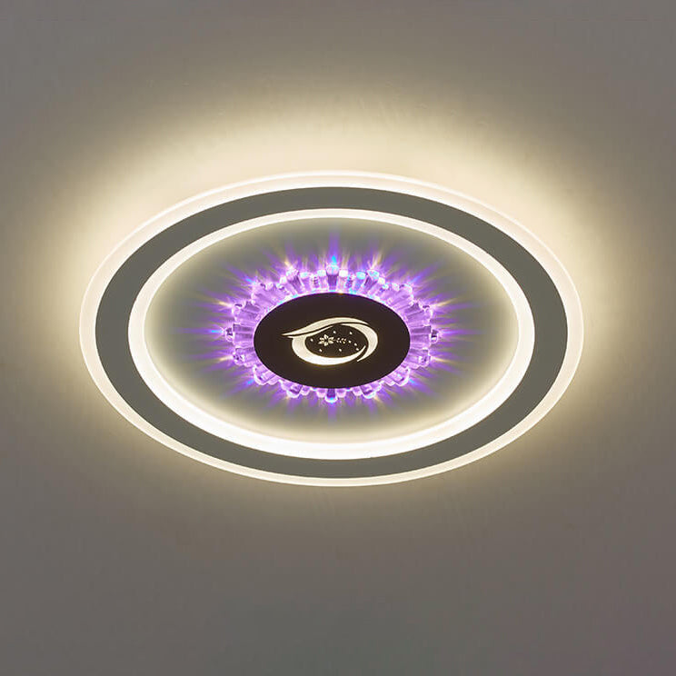 Round Acrylic LED Flush Mount Light