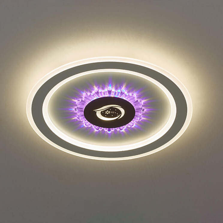 Round Acrylic LED Flush Mount Light