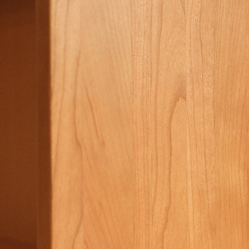 Retro Solid Wood Cube 1-Drawer Nightstand