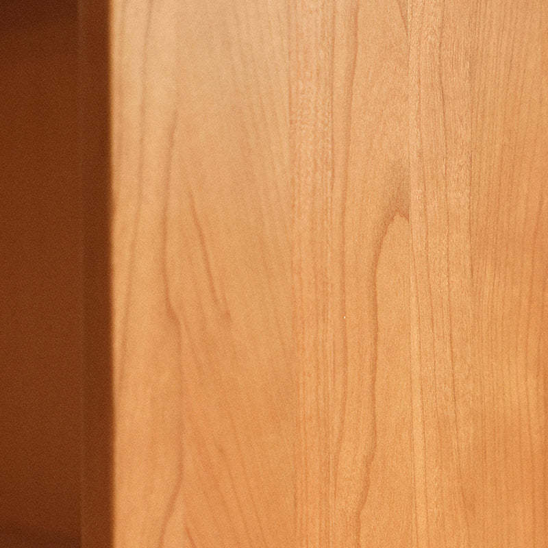 Retro Solid Wood Cube 1-Drawer Nightstand