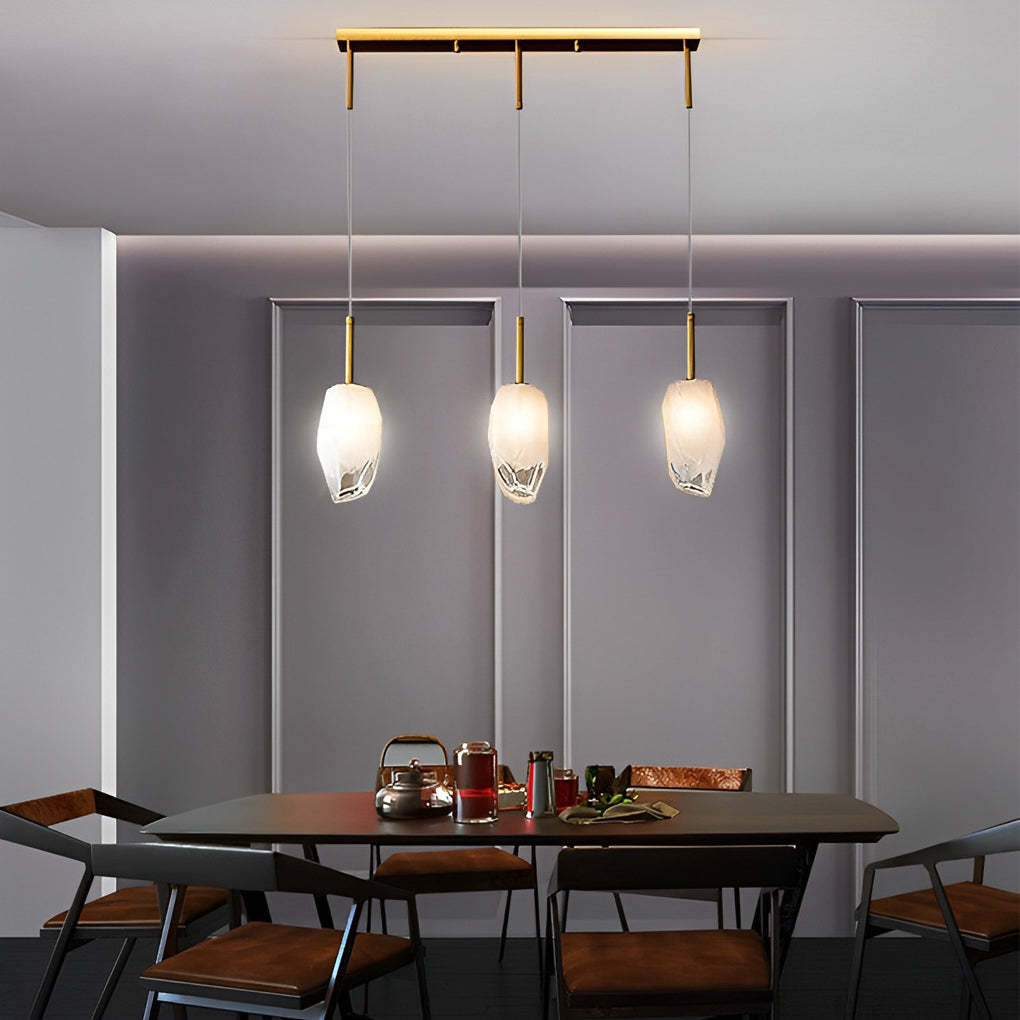 Glass Molecular LED Minimalist Dining Chandelier | Lighom