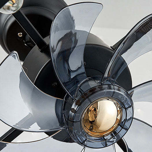 Industrial Hemp Rope Cylinder 4-Light Fan Light