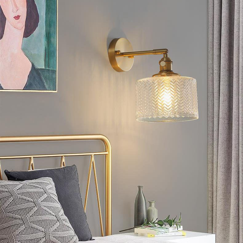 Nordic Minimalist Brass Cylinder Sconce