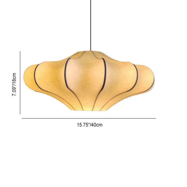 Nordic Wrought Silk Lantern Pendant Light