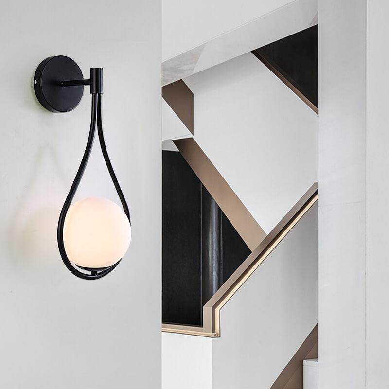 Water drop metal wall sconces for bathroom — Normal / Matte Black / 220V-240V (UK/AU