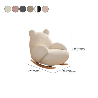 Off-White Animal Shape Rocking Chair