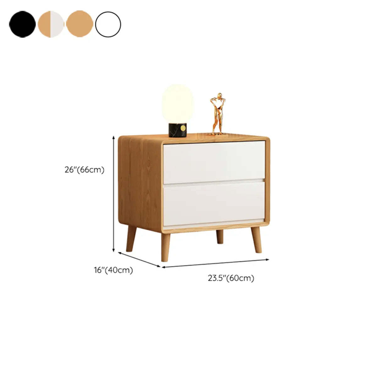 White Space-Saving Vertical Bachelor Chest