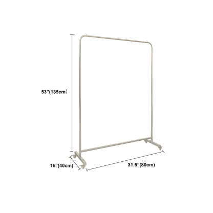 Industrial Silver Stainless Steel Coat Rack with Casters