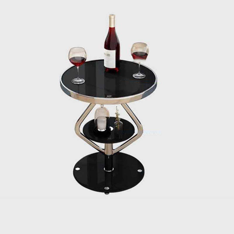 Nordic Lozenge Glass Steel End Table